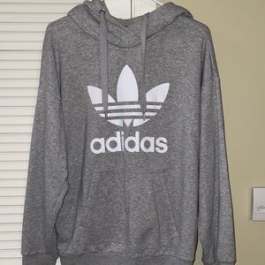 Adidas Women’a Heather Gray Hoodie